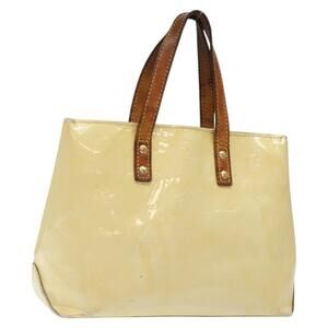 LOUIS VUITTON Monogram Vernis Reade PM Hand Bag Perle M91336